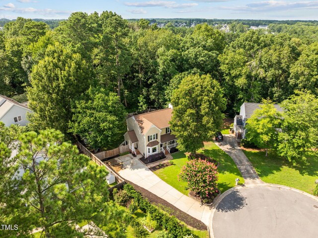 103 Wyseferry Ct, Morrisville, NC 27560 - bird's eye view of a heavily wooded area