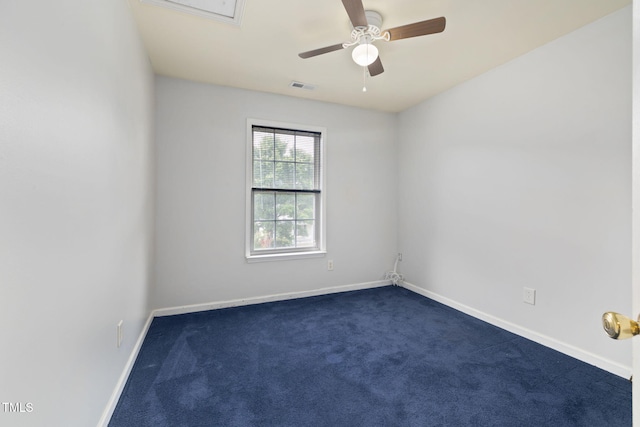 5528 Wilhagan Ct, Raleigh, NC 27616 - empty room with ceiling fan and dark carpet