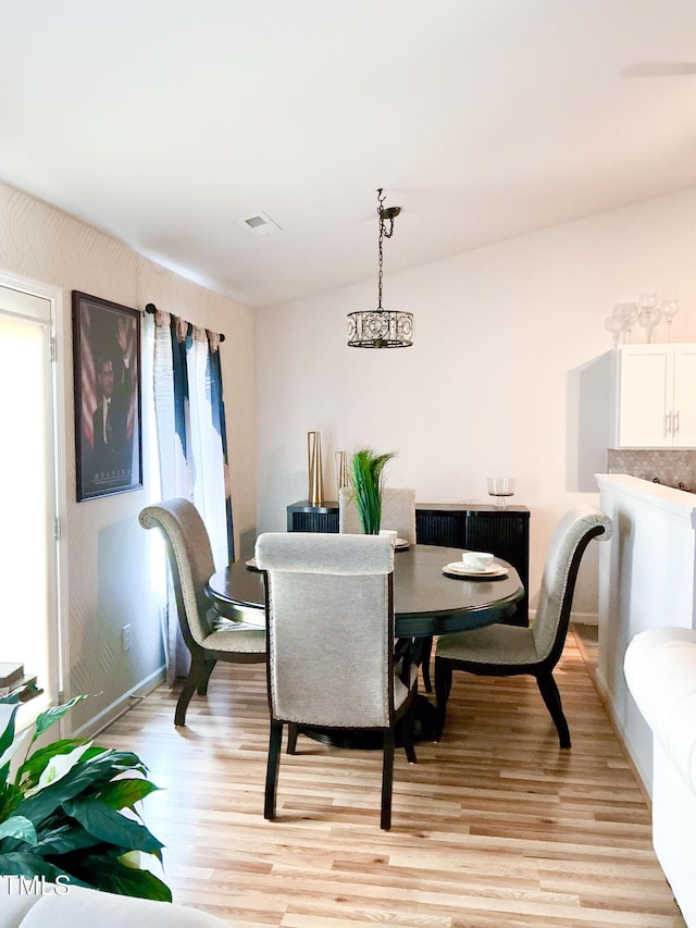 1008 Gold Cir, Mebane, NC 27302 - dining area featuring light wood-type flooring and baseboards