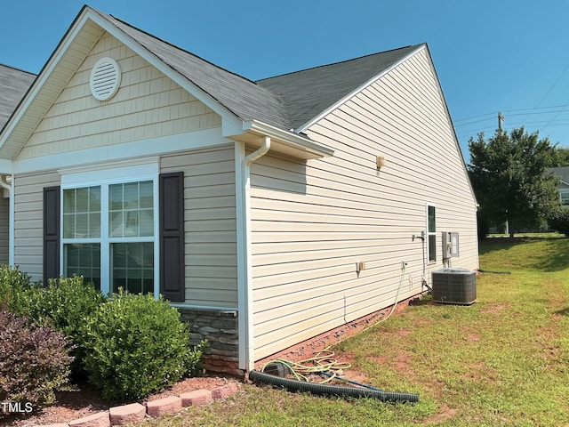 1008 Gold Cir, Mebane, NC 27302 - view of property exterior featuring a yard and stone siding