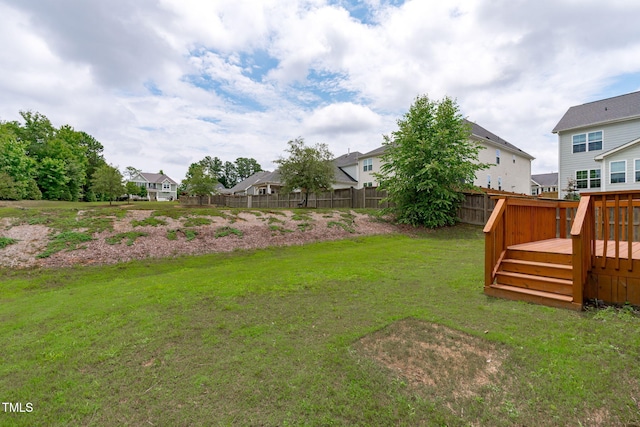 1017 Blackpool Ct, Apex, NC 27502 - view of yard with a deck and a residential view