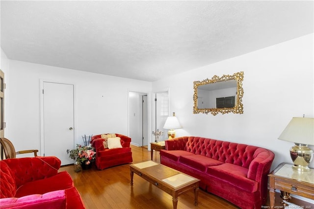 1319 Levy Dr, Fayetteville, NC 28305 - living room featuring wood-type flooring and a textured ceiling