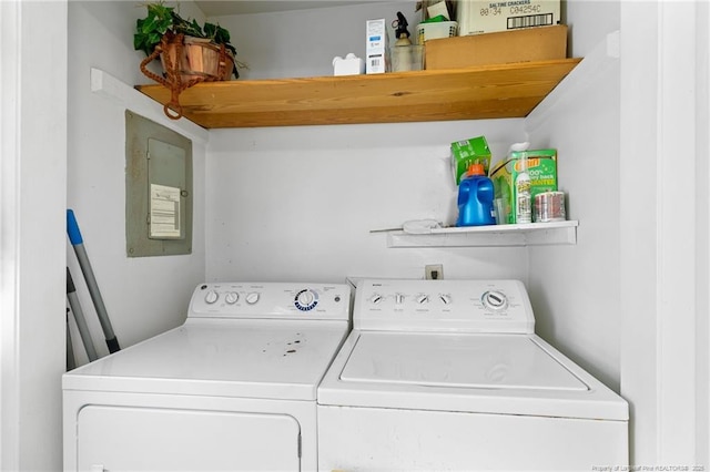 1319 Levy Dr, Fayetteville, NC 28305 - laundry room with independent washer and dryer and electric panel