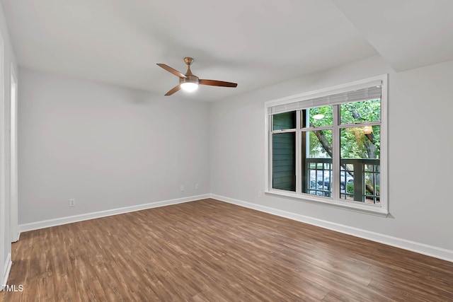 1210 Westview Ln Unit 203, Raleigh, NC 27605 - empty room with wood finished floors and a ceiling fan