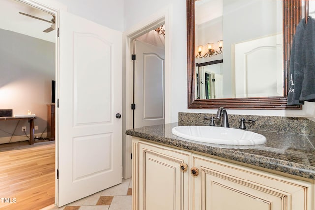 3712 Highland Creek Dr, Apex, NC 27539 - bathroom with vanity and wood finished floors