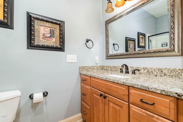 3712 Highland Creek Dr, Apex, NC 27539 - bathroom featuring vanity and toilet