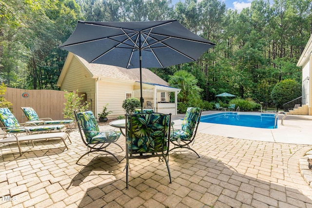 3712 Highland Creek Dr, Apex, NC 27539 - outdoor pool with a patio