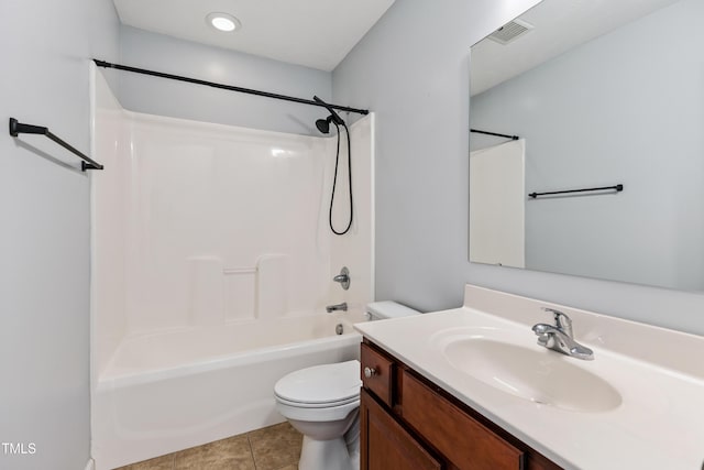 193 Checkmate Ct, Cameron, NC 28326 - bathroom with vanity, shower / tub combination, and tile patterned floors