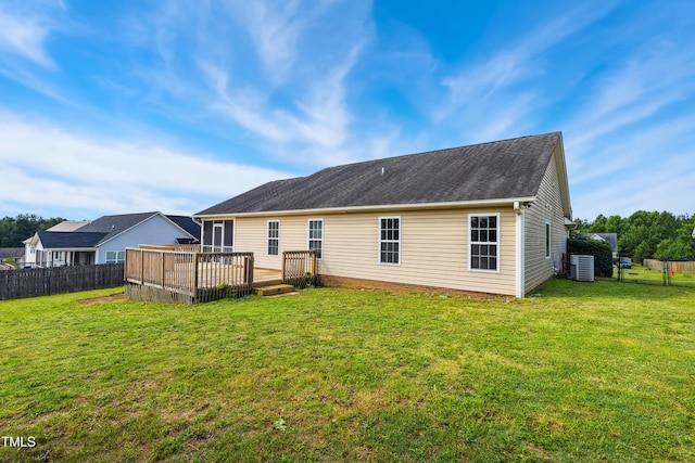 193 Checkmate Ct, Cameron, NC 28326 - rear view of property with a wooden deck and a shingled roof