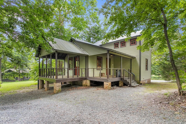2419 Hodges Rd, Burlington, NC 27217 - view of front of home featuring covered porch and a metal roof