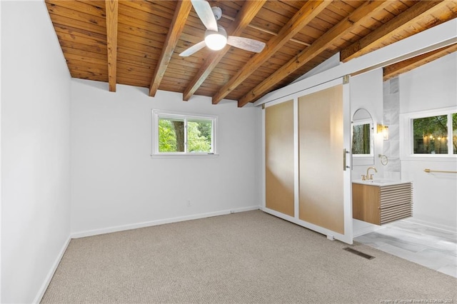 1814 Sunnyside Cir, Fayetteville, NC 28305 - unfurnished bedroom with wood ceiling, light carpet, ceiling fan, and a closet