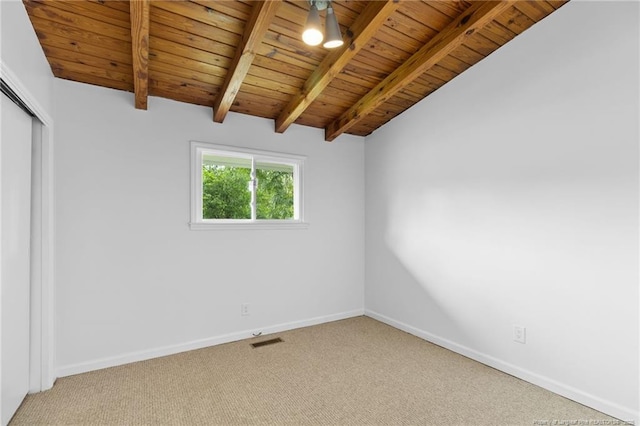 1814 Sunnyside Cir, Fayetteville, NC 28305 - unfurnished bedroom featuring wooden ceiling, carpet flooring, and a closet