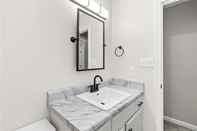 806 Eagle Landing Dr, Hope Mills, NC 28348 - bathroom featuring vanity and baseboards