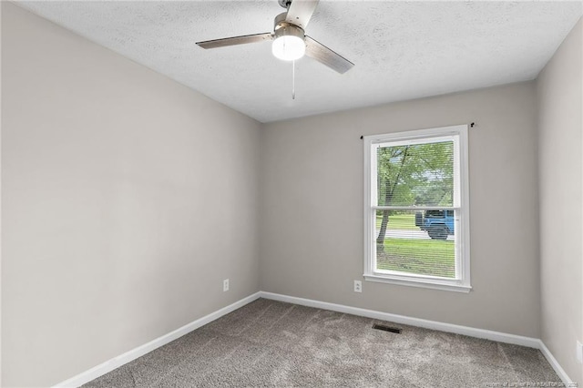 806 Eagle Landing Dr, Hope Mills, NC 28348 - spare room with carpet flooring, ceiling fan, and a textured ceiling