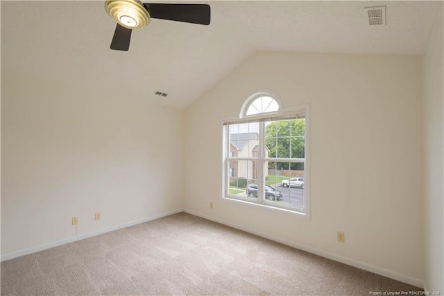 3401 Lainey Ln Unit D, Fayetteville, NC 28314 - carpeted spare room featuring ceiling fan and lofted ceiling