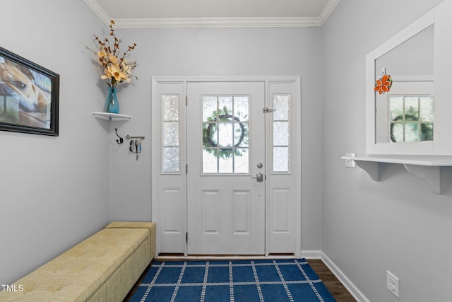 3801 Windsnap Dr, Wake Forest, NC 27587 - entryway with healthy amount of natural light and ornamental molding