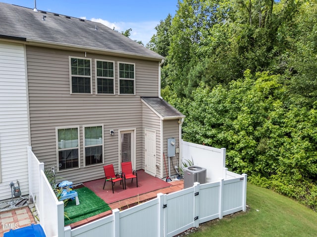 3801 Windsnap Dr, Wake Forest, NC 27587 - rear view of property featuring a patio area, a gate, and roof with shingles