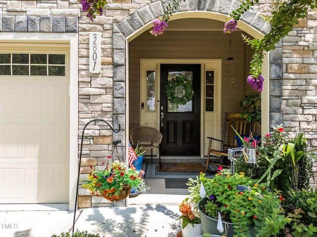 3801 Windsnap Dr, Wake Forest, NC 27587 - entrance to property featuring stone siding and a garage