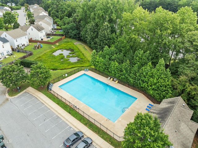 2700 Benevolence Dr, Raleigh, NC 27610 - drone / aerial view of a pool
