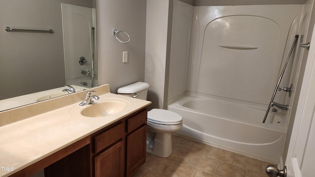 523 Front Ridge Dr, Cary, NC 27519 - bathroom featuring vanity, bathing tub / shower combination, and tile patterned flooring