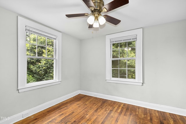 113 Herbert St, Durham, NC 27703 - unfurnished room featuring healthy amount of natural light, wood-type flooring, and ceiling fan