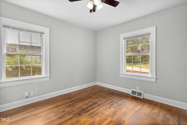 113 Herbert St, Durham, NC 27703 - spare room with ceiling fan and wood-type flooring