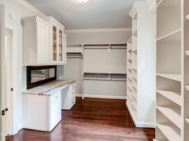 3575 Bragg Valley Ln, Wake Forest, NC 27587 - spacious closet featuring dark wood finished floors