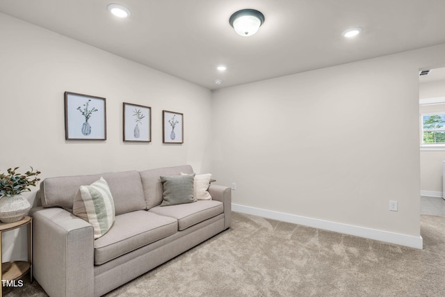 403 Sustainable Way, Raleigh, NC 27610 - living area featuring carpet flooring and recessed lighting