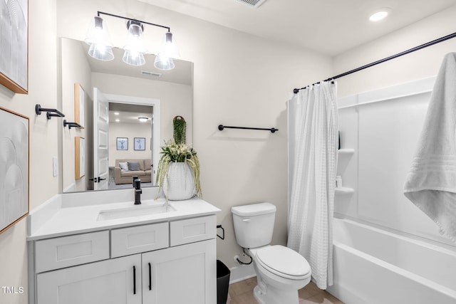 403 Sustainable Way, Raleigh, NC 27610 - full bath featuring vanity, shower / tub combo with curtain, and recessed lighting