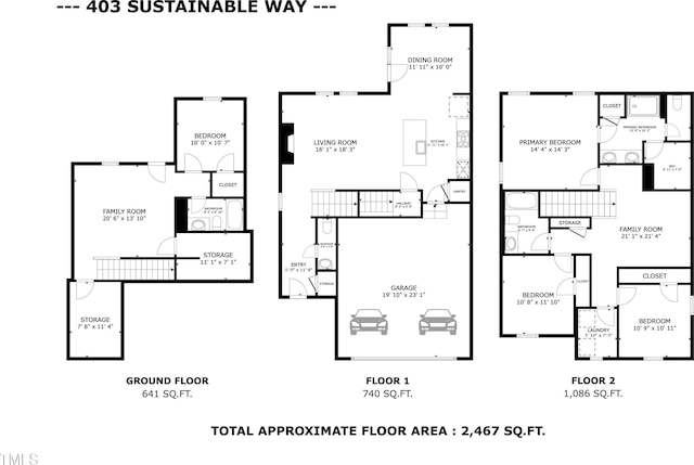 403 Sustainable Way, Raleigh, NC 27610 - view of floor plan / room layout