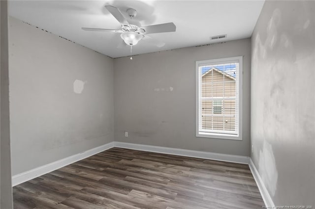 4041 Lifestyle Rd, Fayetteville, NC 28312 - empty room with wood finished floors and ceiling fan