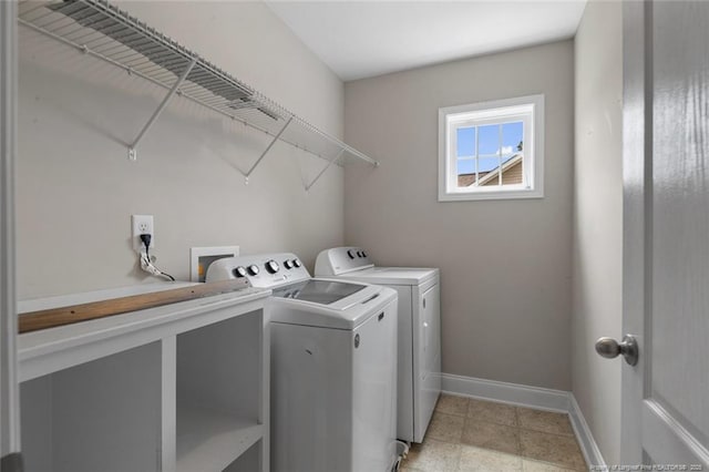 4041 Lifestyle Rd, Fayetteville, NC 28312 - laundry room with washing machine and clothes dryer and baseboards