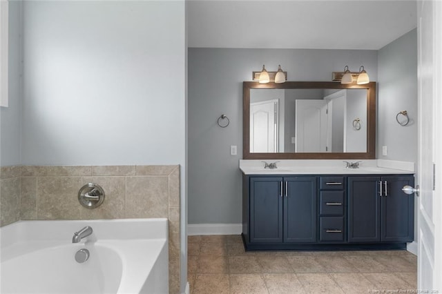 4041 Lifestyle Rd, Fayetteville, NC 28312 - full bath with double vanity and a bath