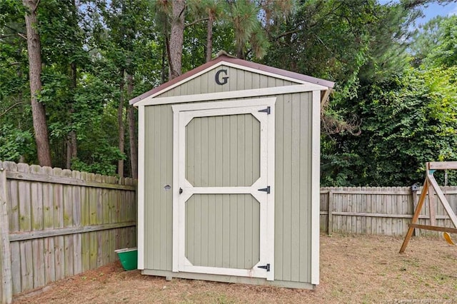 4041 Lifestyle Rd, Fayetteville, NC 28312 - view of shed with a fenced backyard