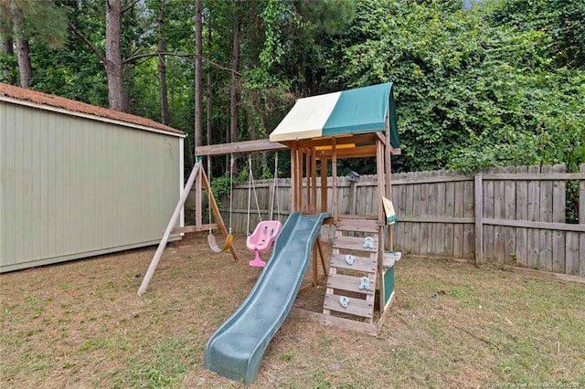 4041 Lifestyle Rd, Fayetteville, NC 28312 - view of play area with a fenced backyard