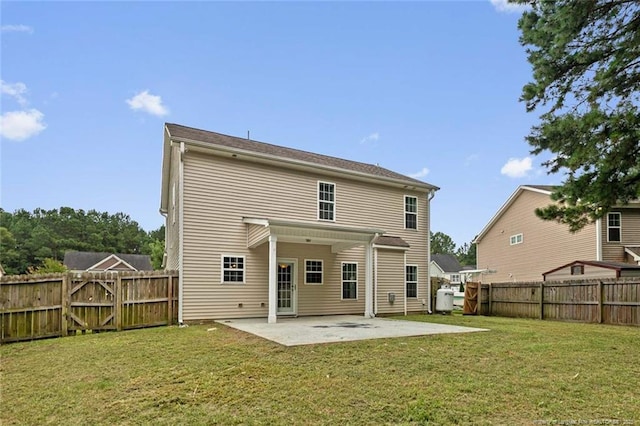 4041 Lifestyle Rd, Fayetteville, NC 28312 - rear view of house with a patio, a fenced backyard, and a gate