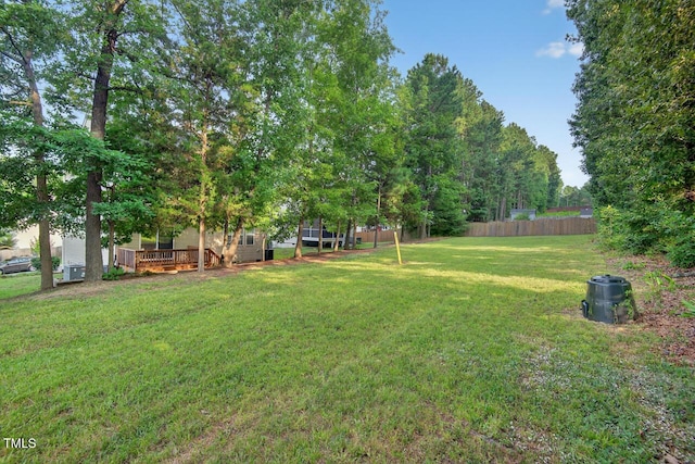 4518 Coral Dr, Durham, NC 27713 - view of yard featuring a deck