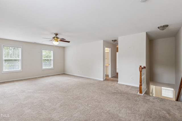 2228 Cedar Grove Dr, Durham, NC 27703 - empty room featuring light carpet and ceiling fan