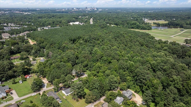 2701 Garfield St, Raleigh, NC 27603 - aerial view of property's location featuring a heavily wooded area and a nearby body of water