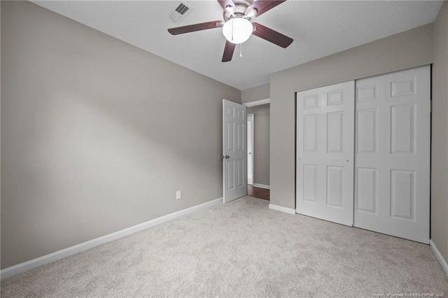 615 Wallingford Ct, Fayetteville, NC 28314 - unfurnished bedroom featuring carpet flooring, a closet, and ceiling fan