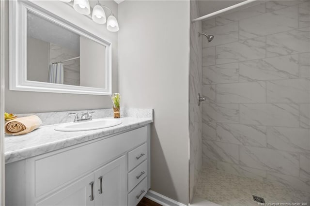 615 Wallingford Ct, Fayetteville, NC 28314 - bathroom with vanity and tiled shower