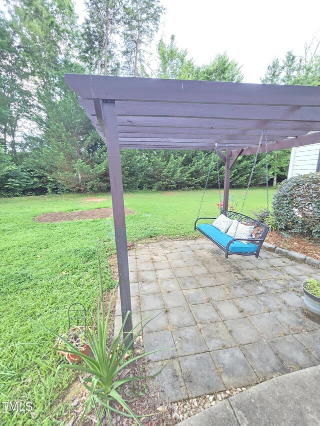 4411 Fairland Ct, Burlington, NC 27215 - view of patio / terrace featuring a pergola