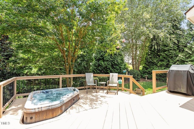 2800 Royal Forrest Dr, Raleigh, NC 27614 - wooden deck featuring area for grilling