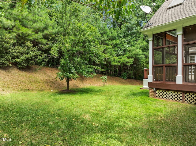 430 Beechwood Trl, Henderson, NC 27536 - view of grassy yard featuring a sunroom