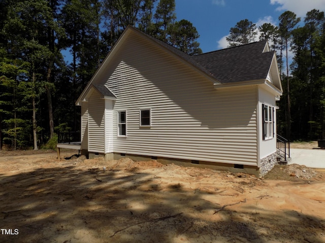 560 S N C 39 Hwy, Louisburg, NC 27549 - view of property exterior with roof with shingles and crawl space