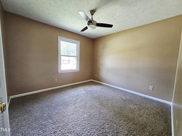746 Glen Reilly Dr, Fayetteville, NC 28314 - carpeted spare room featuring ceiling fan and a textured ceiling