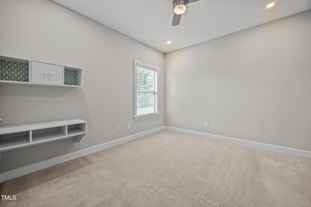 111 Court Jester Way, Morrisville, NC 27560 - carpeted empty room featuring ceiling fan and recessed lighting