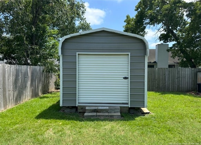 7453 Avila Dr, Fayetteville, NC 28314 - view of shed featuring a fenced backyard