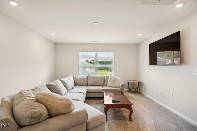 4805 Ozark St, Fuquay Varina, NC 27526 - living room featuring recessed lighting and carpet flooring