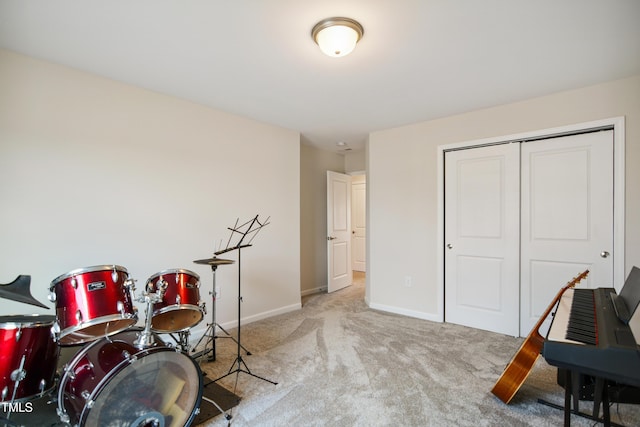 4805 Ozark St, Fuquay Varina, NC 27526 - rec room with carpet and baseboards